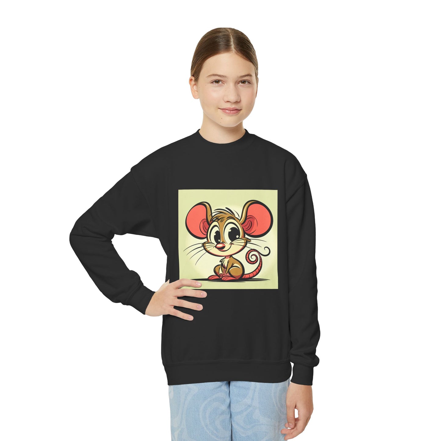 Youth Crewneck Mouse Character Sweatshirt