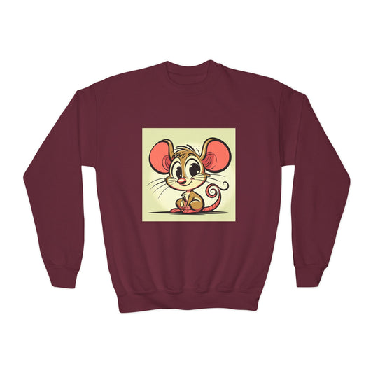 Youth Crewneck Mouse Character Sweatshirt