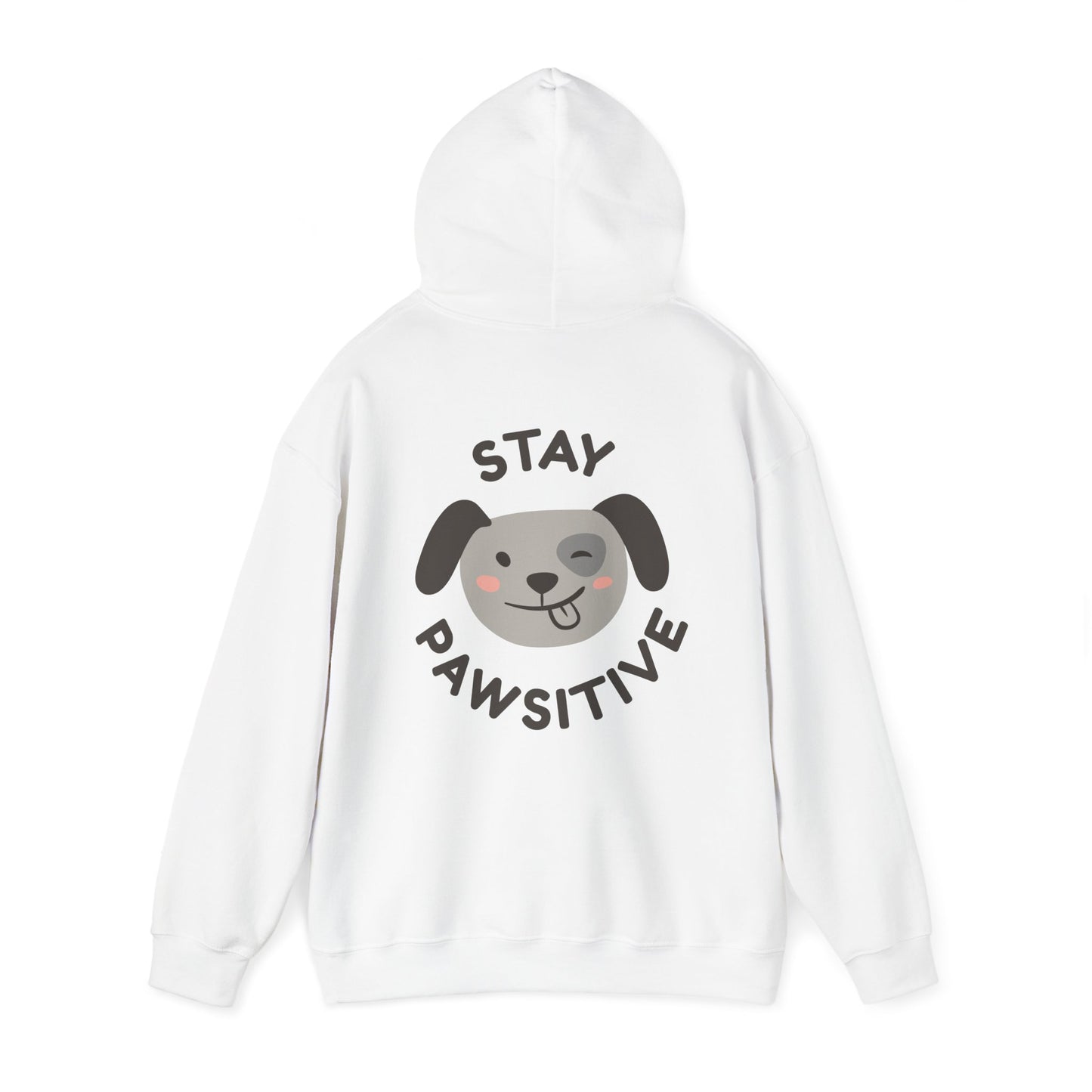 "Stay Pawsitive" Unisex Hooded Sweatshirt