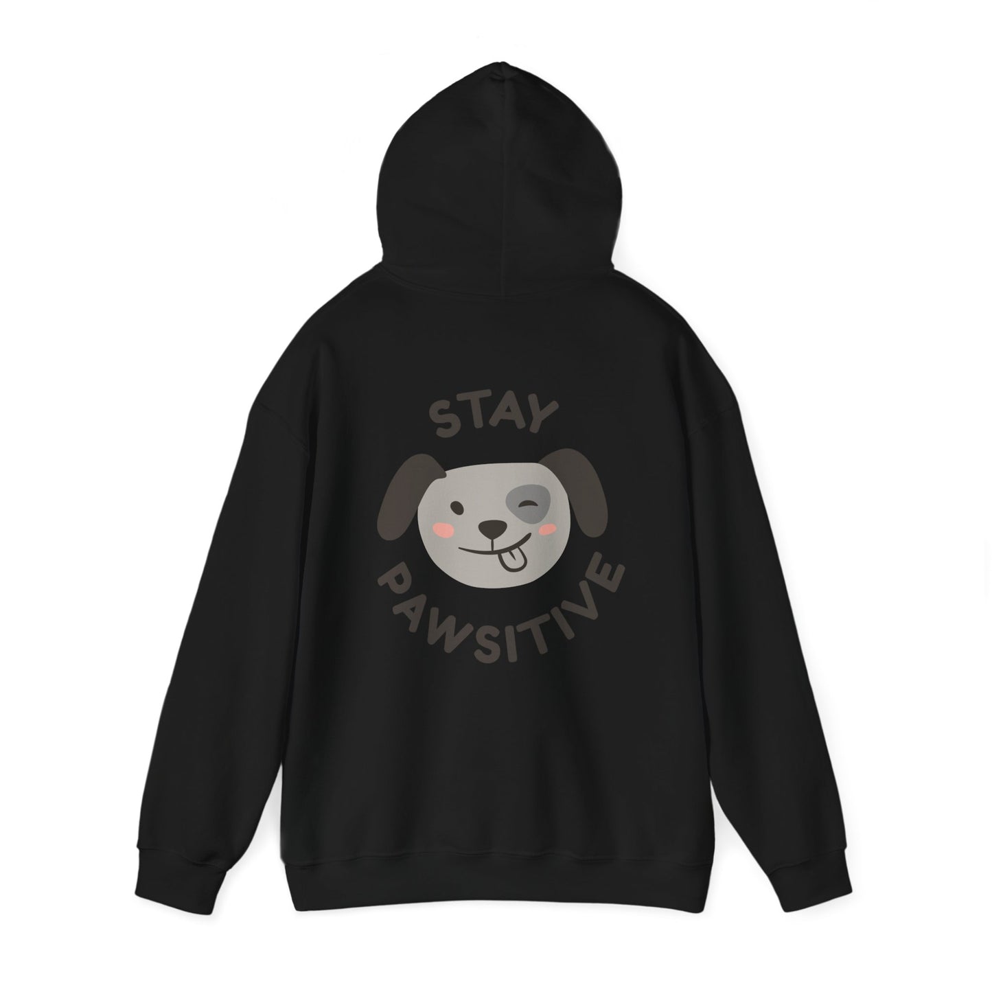 "Stay Pawsitive" Unisex Hooded Sweatshirt