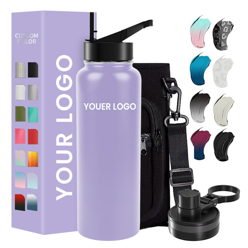 Custom Stainless Steel Water Bottle Flask Sports Gym Bottles Water Bottles (Logo)