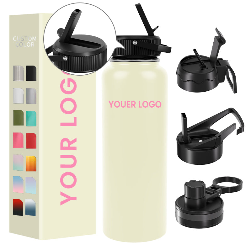 Custom Stainless Steel Water Bottle Flask Sports Gym Bottles Water Bottles (Logo)