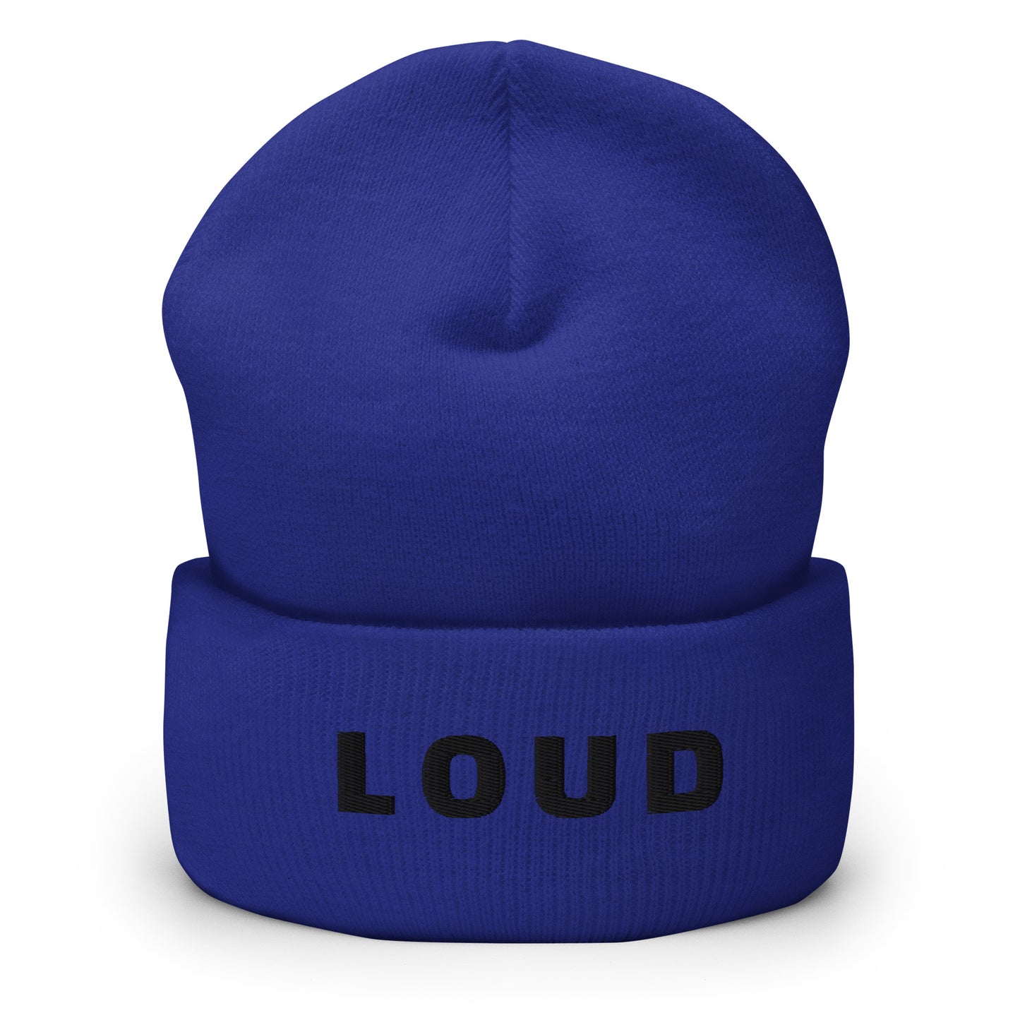 Embroidery "Loud" Cuffed Beanie